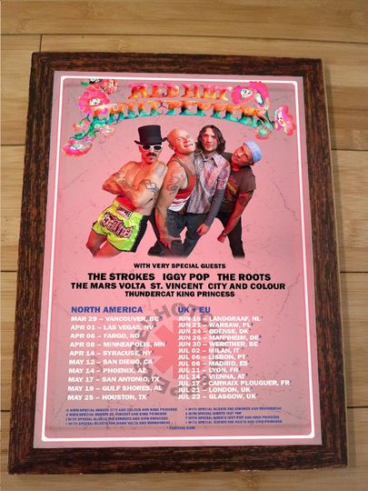Discover Red Hot Chili Peppers 2023 World Tour Poster