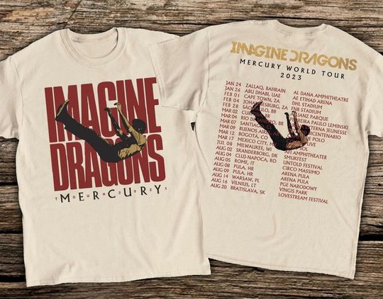 Discover 2023 Imagine Dragon Mercury World Tour Tshirt, Imagine Dragon Tshirt