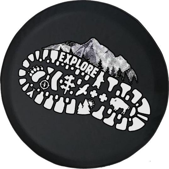 Discover Tire Covers Explore Mountains RV Camper Car Spare Tire Covers