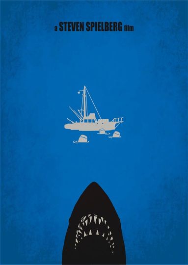 Discover Jaws 1975 Minimalist Poster