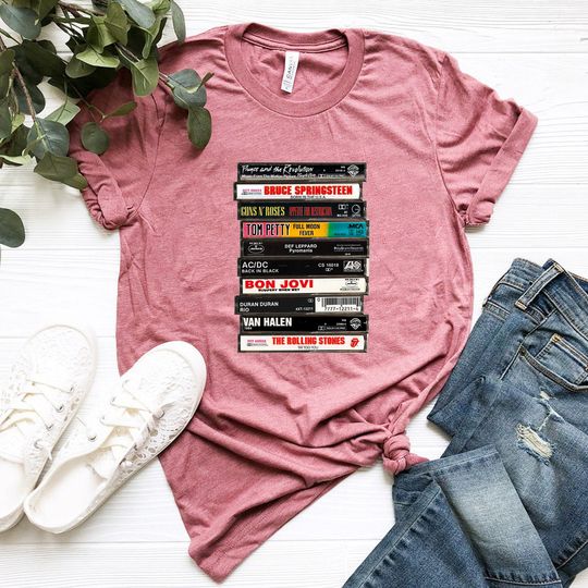 Discover Vintage Cassette Tape Tshirt,Vintage Band Shirt,Vintage Band Cassette Tapes Tee