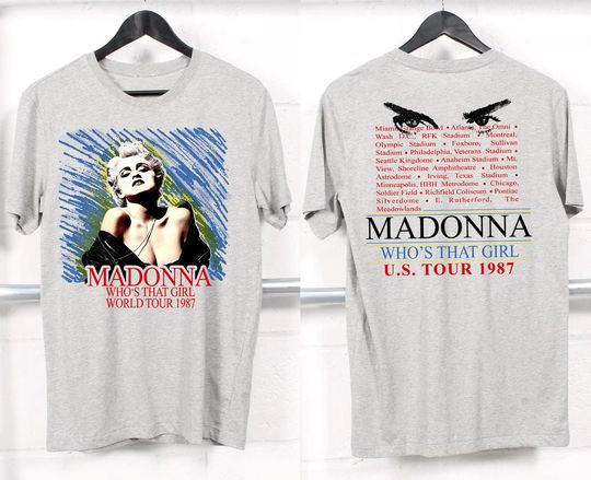 Discover 1987 Madonna Whos That Girl World Tour T-Shirt