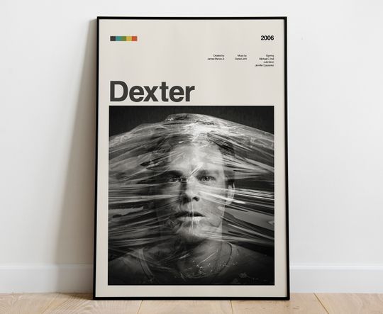 Discover Dexter Tv Series Poster Mid Century Tv Series Poster Print