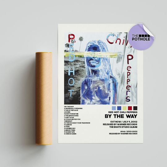Discover Red Hot Chili Peppers Posters, By The Way Poster, Tracklist Album Cover Poster