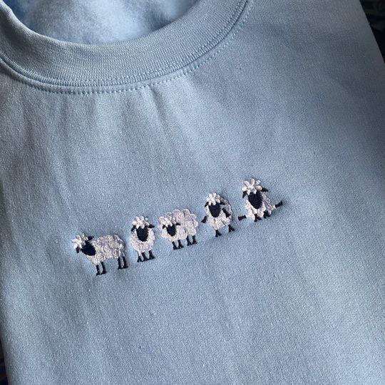 Discover Sheep Embroidered Sweatshirt, Farm, Animals