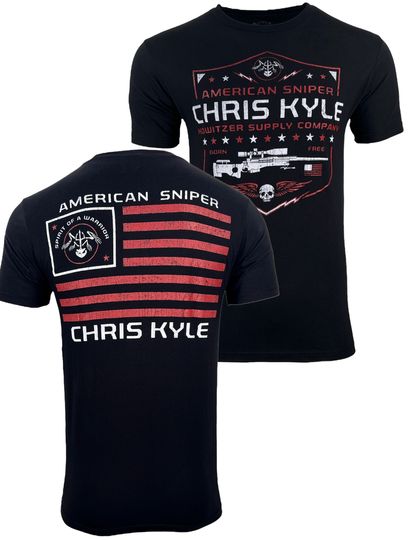 Discover Howitzer Style Men's T-Shirt Chris KYLE SPIRIT WARRIOR Military Grunt mfg *