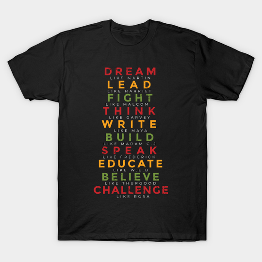 Discover Great African American Leaders Black History Month - Black History Month - T-Shirt