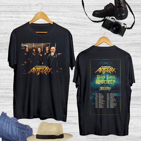 Discover Anthrax Black Label Society Exodus 40th Anniversary T-Shirt