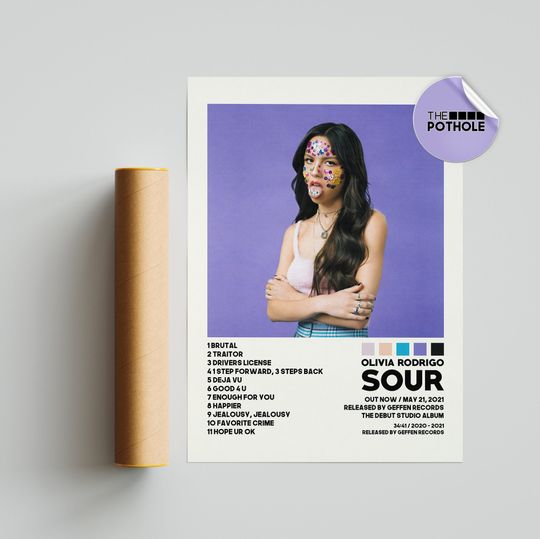 Discover Olivia Rodrigo Poster, Sour Poster, Album Cover Poster