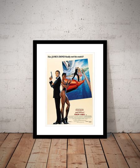 Discover James Bond 007, A View to a Kill, Movie Poster in Picture  Poster