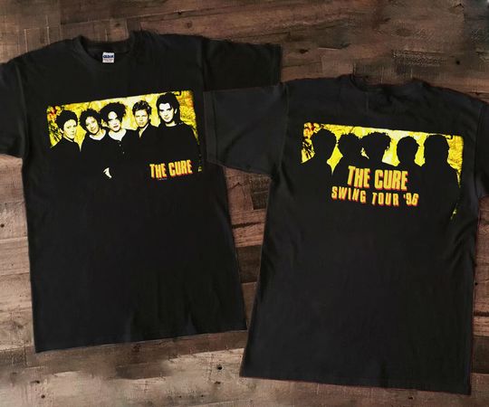 Discover The Cure 1996 Swing Tour T-Shirt, 90s The Cure Rock Band Tour Shirt