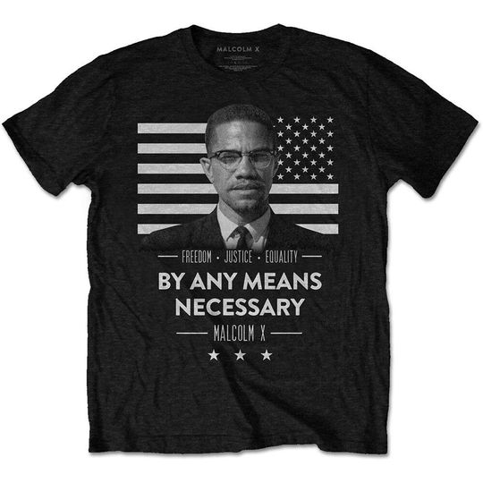 Discover Malcolm X Unisex Tee: By Any Means Necessary