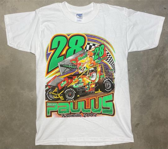 Discover Vintage NOS 2002 Brian Paulus Knoxville Nationals Sprint Car Tee