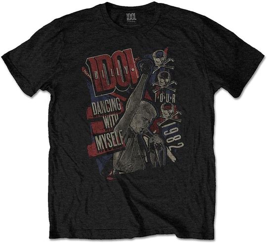 Discover Billy Idol Men's Dancing with Myself Slim Fit T-Shirt