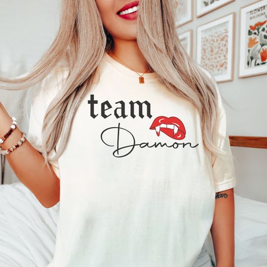 Discover Team Damon shirt, TVD fan gift, vampire shirt, The Vampire Diaries shirt