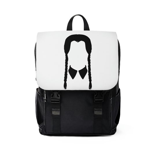 Discover Unisex Casual Shoulder Canvas Backpack | Wednesday Addams