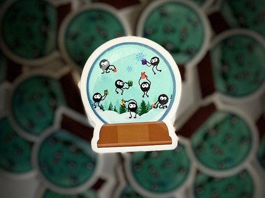 Discover Soot Sprites In Snow Globe Spirited Away Sticker