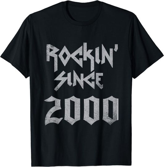 Discover Rockin Since 2000 Classic Rock Year Of Birth Birthday T-Shirt