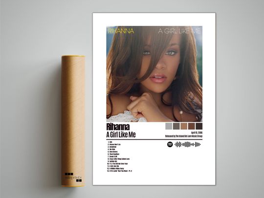 Discover Rihanna A Girl Like Me Album Cover Poster