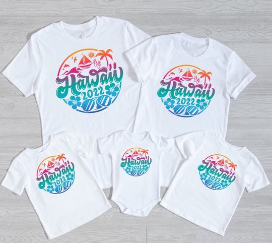 Discover Hawaii Vacation 2022 Family Trip Tee