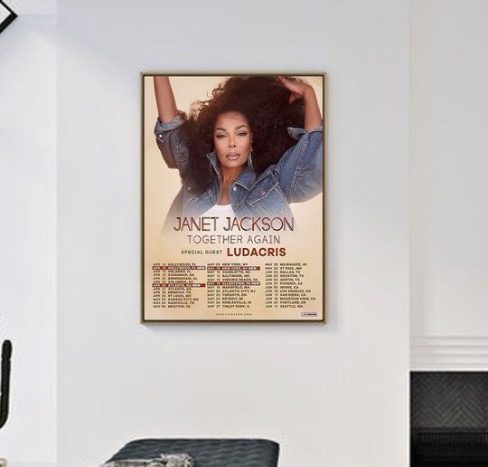 Discover Janet Jackson Poster, Together Again Tour, Janet Tour 2023 Poster