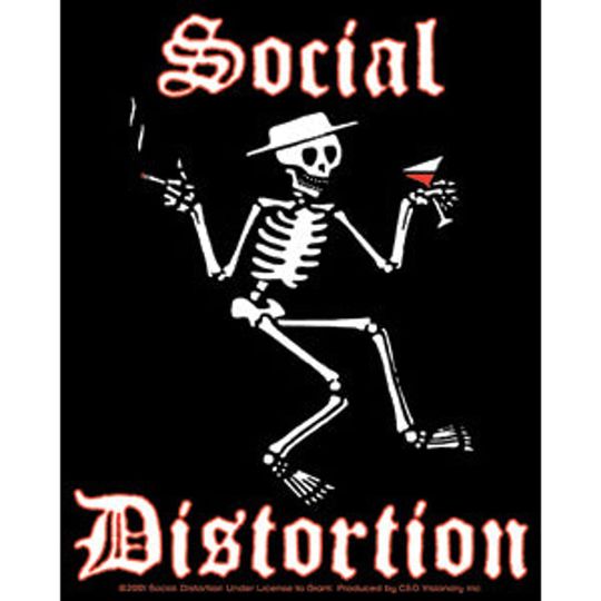 Discover Social Distortion Skeleton Martini Vinyl Sticker