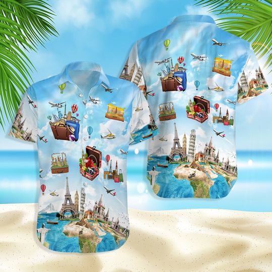 Discover Airplane Travel World Hawaiian Shirt for Men, Women, Aloha Shirt Summer