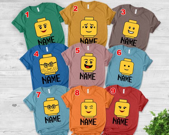 Discover Personalized Building Block Family Shirt