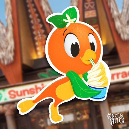 Discover Orange Bird Sticker