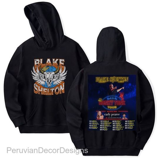 Discover Blake Shelton Back To The Honky Tonk Tour 2023 Hoodie, Blake Shelton Tour 2023