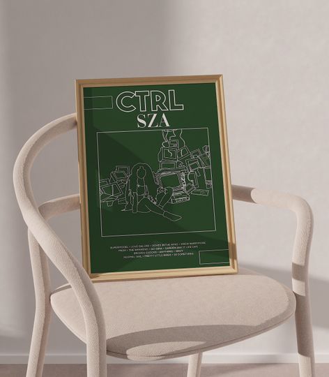 Discover CTRL SZA Album Cover Poster, Music Album Drawing, SZA Print Decor