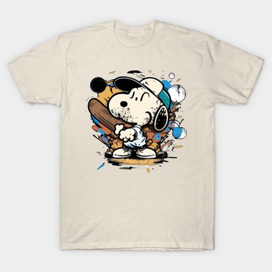 Discover snoopy play baseball abstract cute - Snoopy - T-Shirt