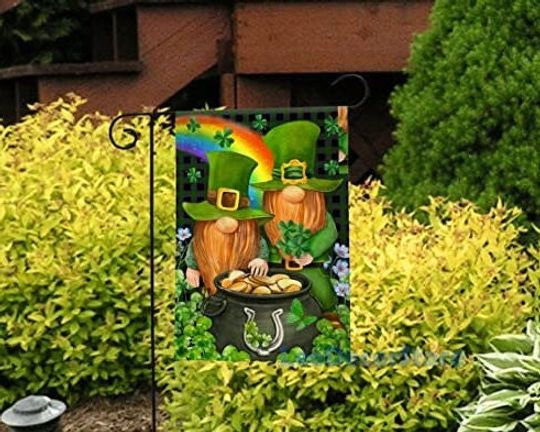 Discover Irish Gnomes St. Patrick's Day Garden Flag, Happy St. Patrick's Day