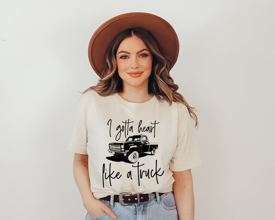 Discover I gotta heart like a truck shirt, country music shirt