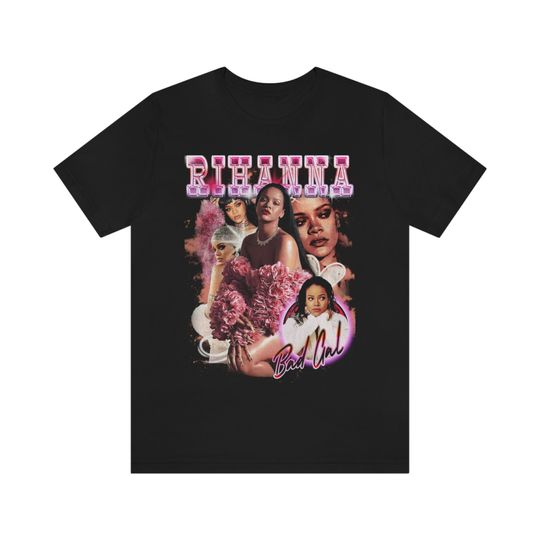 Discover Rihanna 90s Style Vintage Bootleg Tee graphic T shirt , Vintage Inspired 90's Rap Sports R&B   T-Shirt