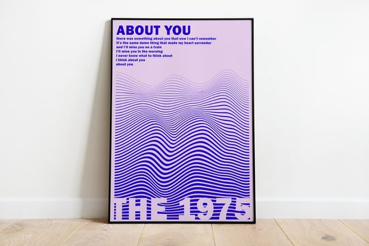 Discover About You By The 1975 Song Lyrics Music Poster
