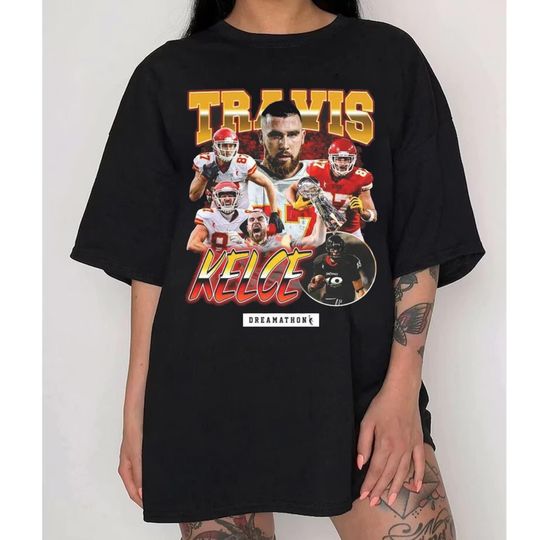 Discover Travis Kelce Shirt, Travis Kelce Vintage 90s Bootleg Style Rap Tee