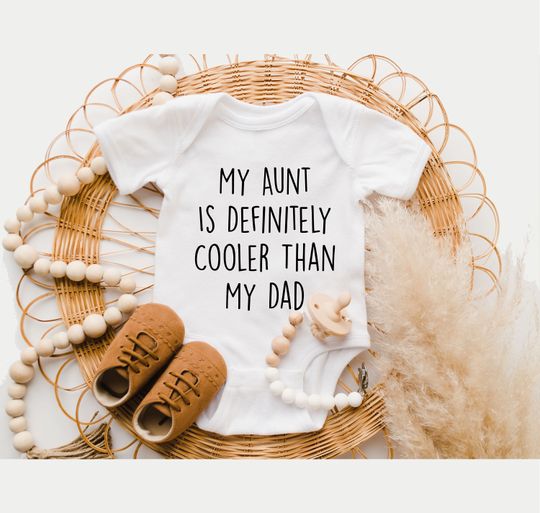Discover Funny Aunt Is Cooler Than Dad Kids Onesie