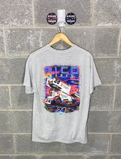 Discover Y2K 2010s Rico Abreu World of Outlaws Sprint Car Dirt Track Racing Graphic T-Shirt