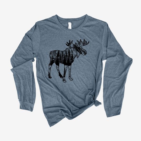 Discover Moose Shirts, Moose Lover Gift Long Sleeves