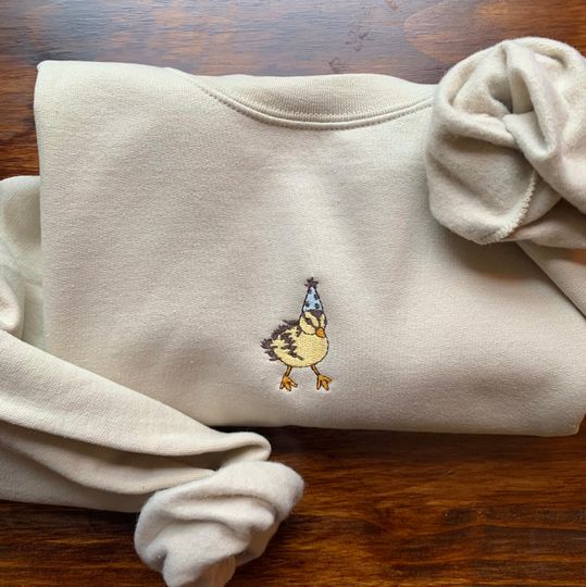 Discover Lil Duck Embroidered Crewneck Sweatshirt
