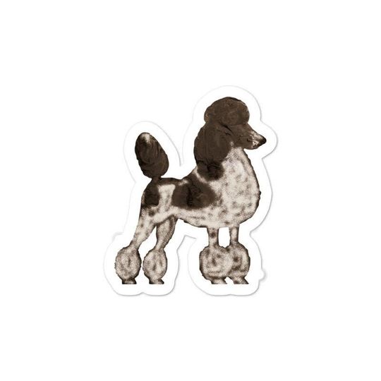 Discover Poodle decal, two poodle stickers