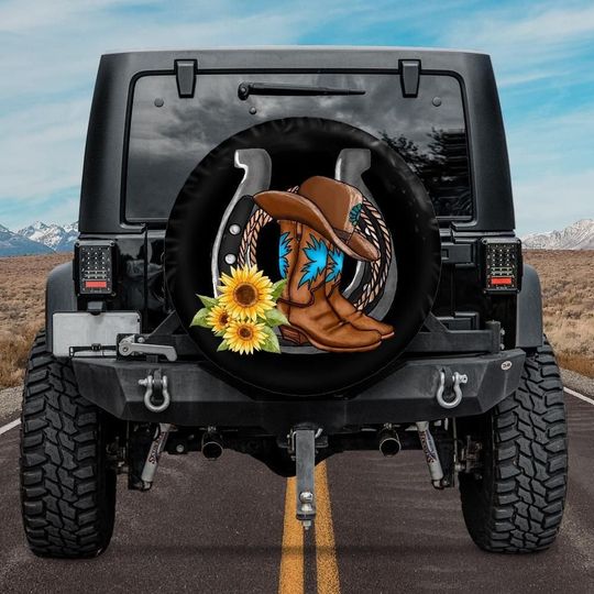 Discover Horseshoe Spare Tire Cover for Cowgirls