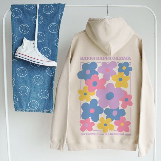 Discover Sorority Flower Hoodie, Casual Sorority Apparel