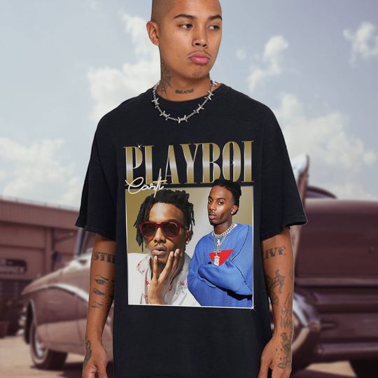 Discover Playboi Carti T-shirt Playboi Carti Vintage Rap T-Shirt
