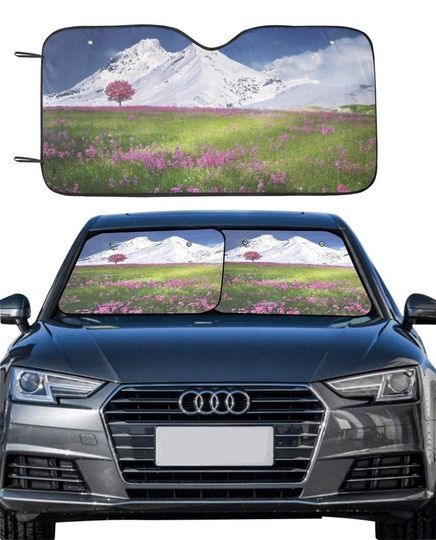 Discover Mountains and Flowers Car Sun Shade (