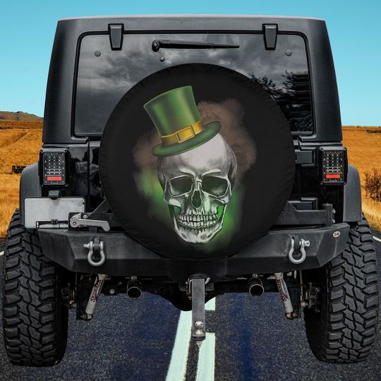 Discover Candy skull Irish Spare Tire Cover