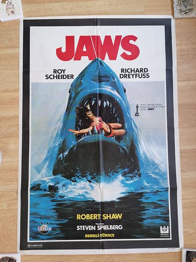 Discover Jaws Original Vintage Movie Cinema Poster from 1975