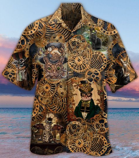 Discover Cat DJ Cool Life Cats Tree Hawaiian Shirt