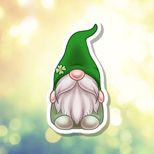 Discover Gnome March St Patrick's Day Sticker